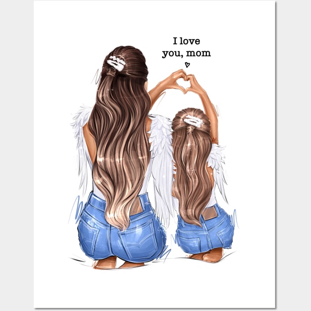 “I Love You, Mom” Wall Art by AllessyArt 